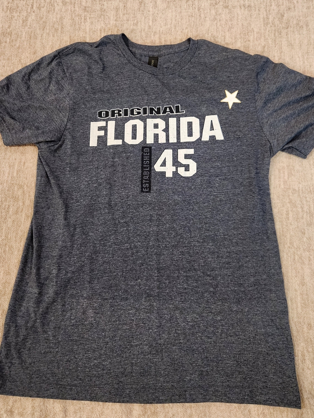 Gildan Navy Heather 'Florida 45' Graphic Tee